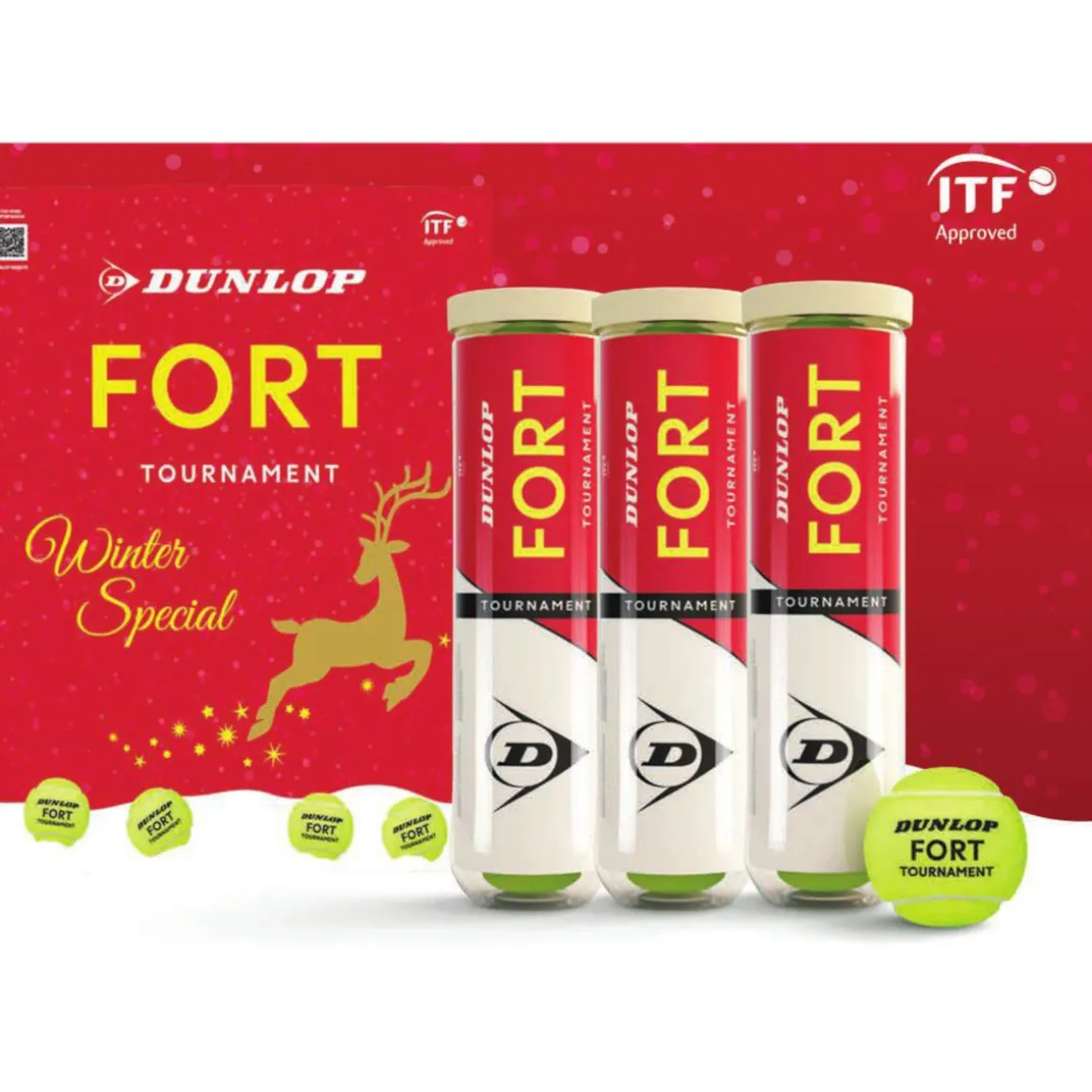 Dunlop Fort Tournament 3x4er Christmas Special Tennisbälle